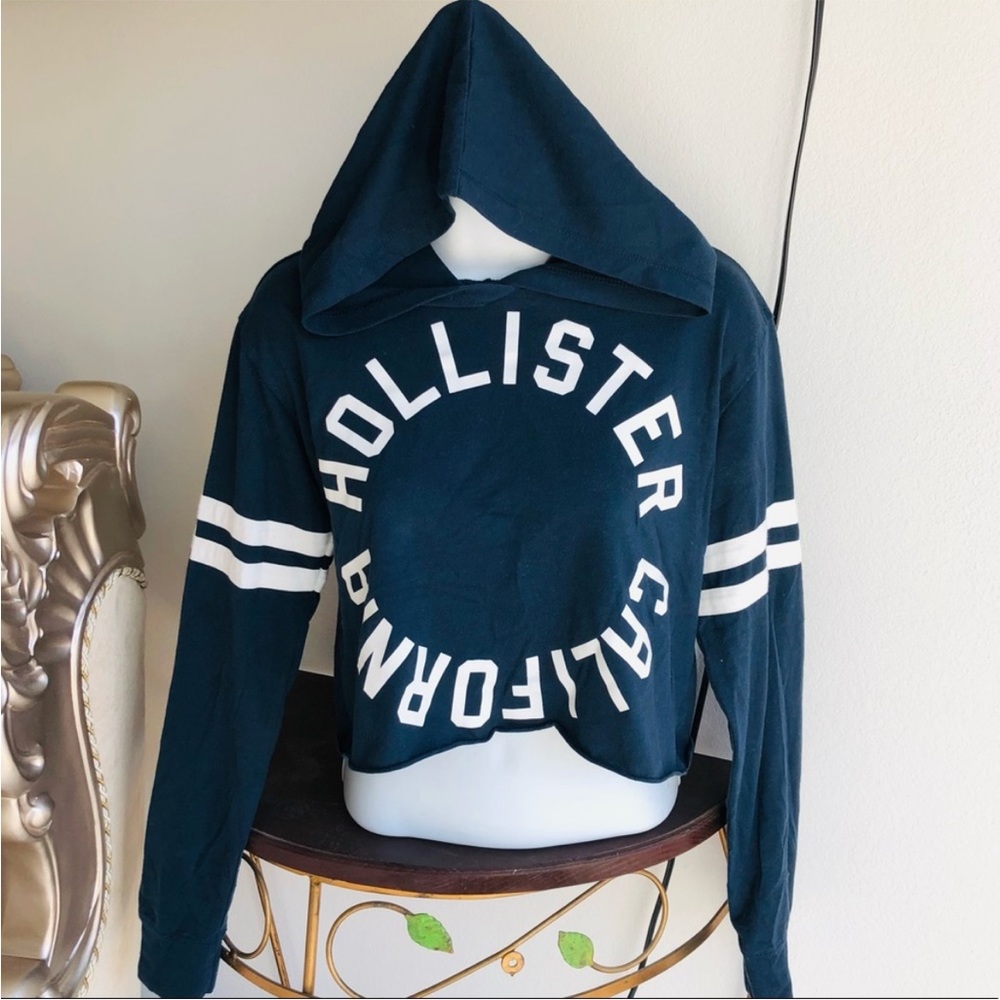 Hollister Crop Logo Print Graphic T-Shirt